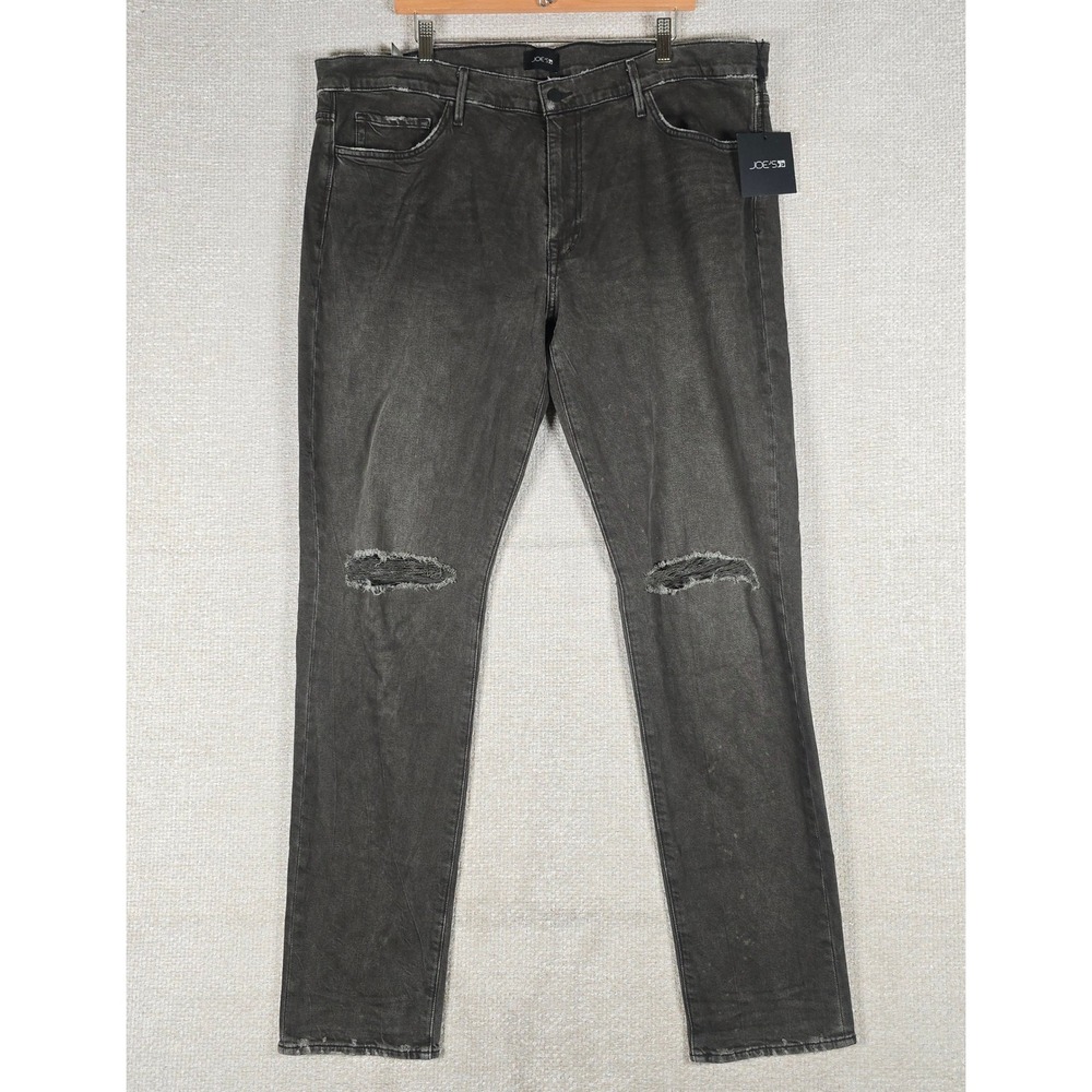 Joes Jeans The Dean Slim Tapered Kinetic Grey Distressed Jeans 40x34 Lief NEW